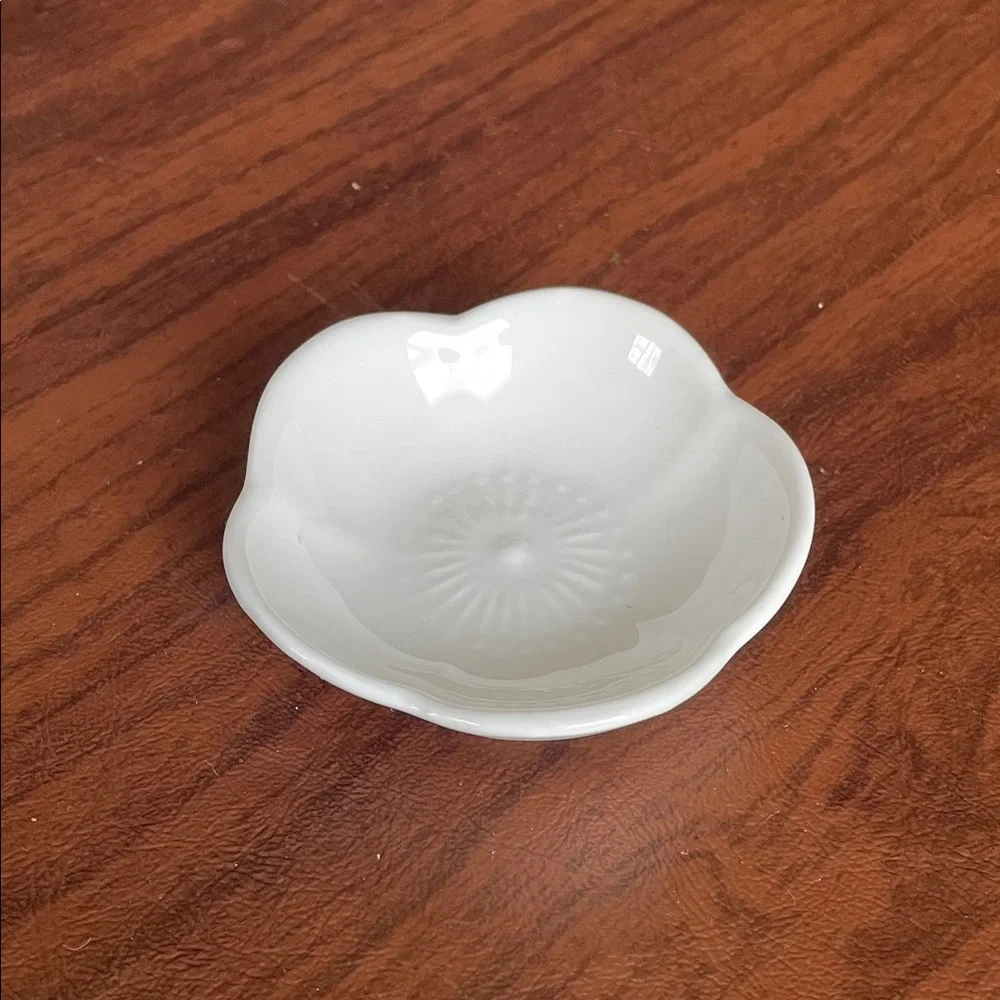 Crate and Barrel small white porcelain ring dish